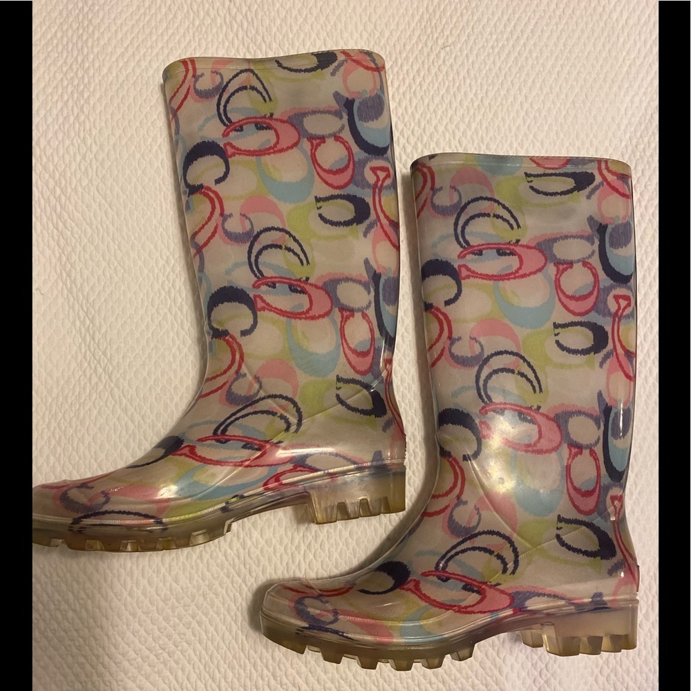 Coach Pixy Signature C Rubber Rain Boots